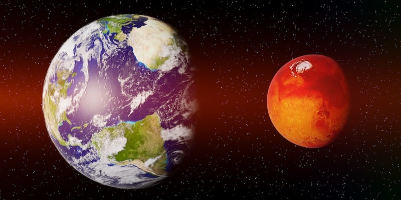 marte características tamanho comparação terra