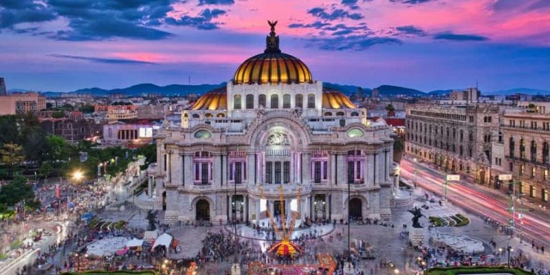 art nouveau cidade do méxico palácio de belas artes