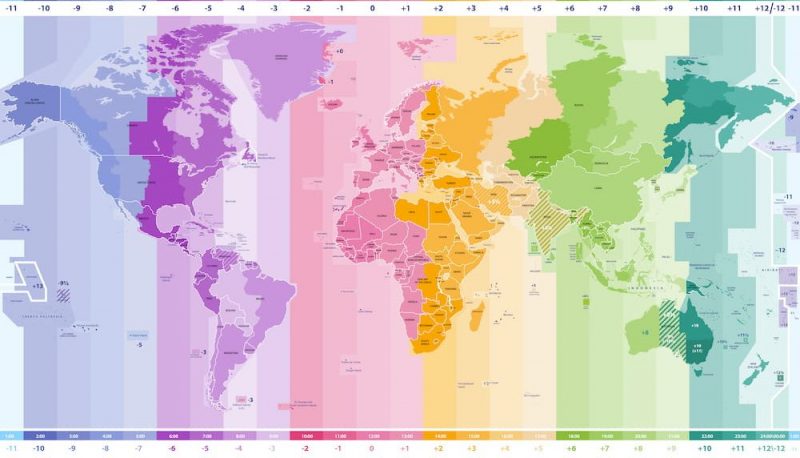 tipos de mapas fusos horários