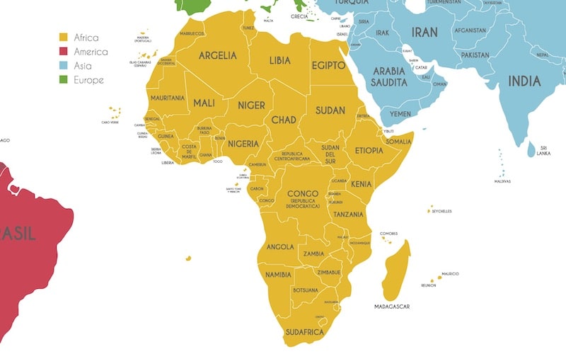 mapa da áfrica