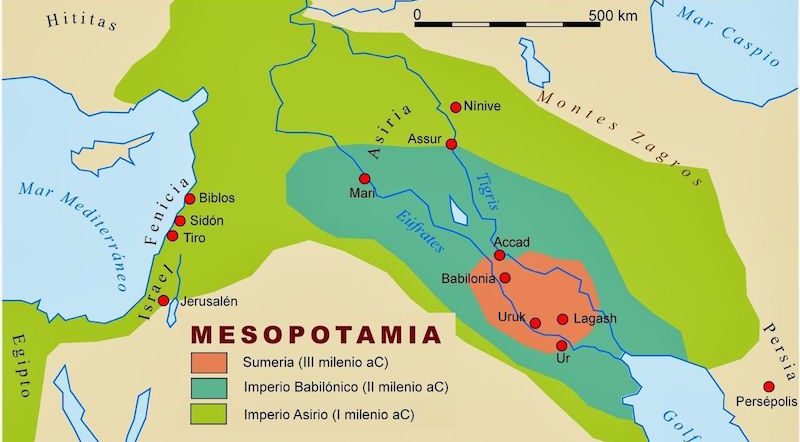 mapa da mesopotâmia