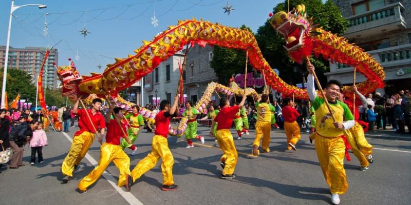 exemplos de tradição dança dragões chineses