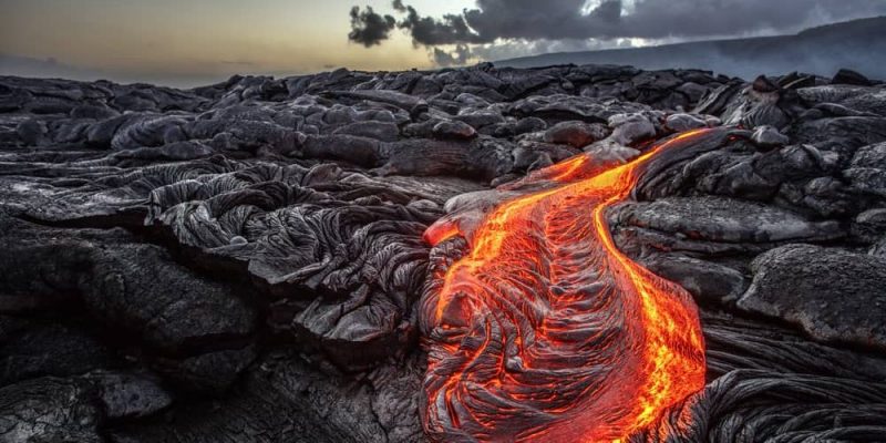 solidificação de lava