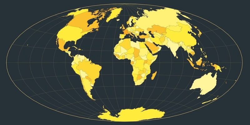 projeções cartográficas aitoff-map