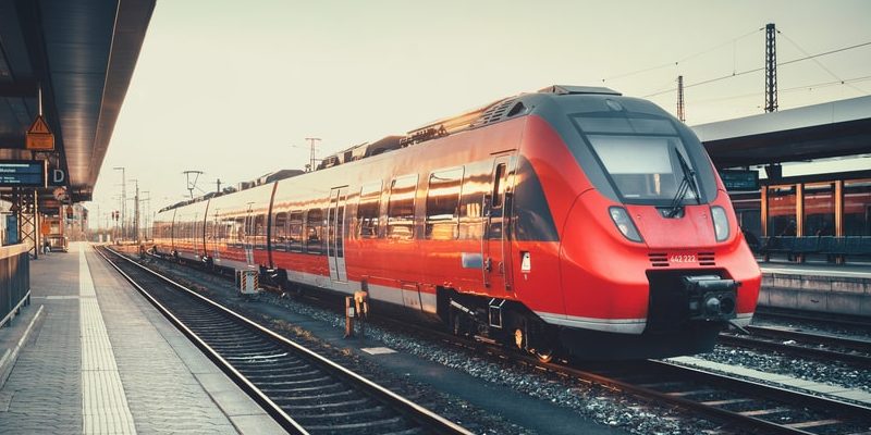 trem de transporte ferroviário